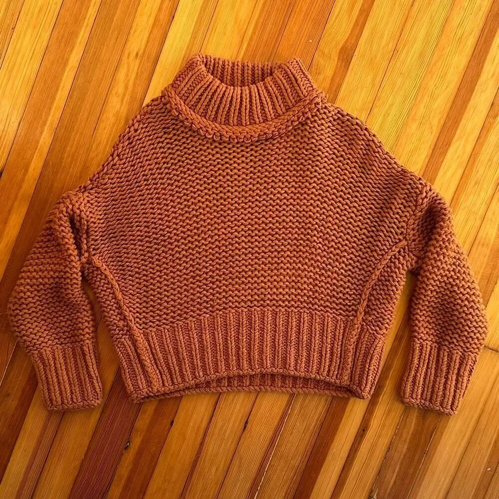 Free People My Only Sunshine Sweater in Tuscan Earth Size S